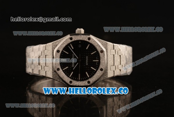 Audemars Piguet Royal Oak Clone AP Calibre 3120 Automatic Steel Case with Black Dial and Steel Bracelet (EF) - Click Image to Close